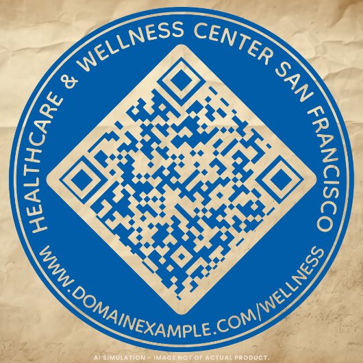 Gepersonaliseerde tekst, QR-code en URL-ronde Zelfinktende Stempel