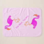 Gepersonaliseerde tekst Sherpa Deken Roze Flamingo (Voorkant (horizontaal))