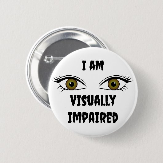 Gepersonaliseerde tekst Slechte ogen Ronde Button 5,7 Cm (Voorkant /achterkant)