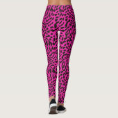 Gepersonaliseerde tekst toevoegen Hot Pink Leopard Leggings (Achterkant)