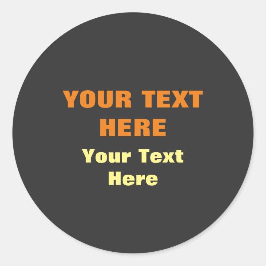 Gepersonaliseerde tekst toevoegen Vervang door Slo Ronde Sticker (Voorkant)