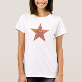 Gepersonaliseerde tekst van Hollywood Star T-shirt
