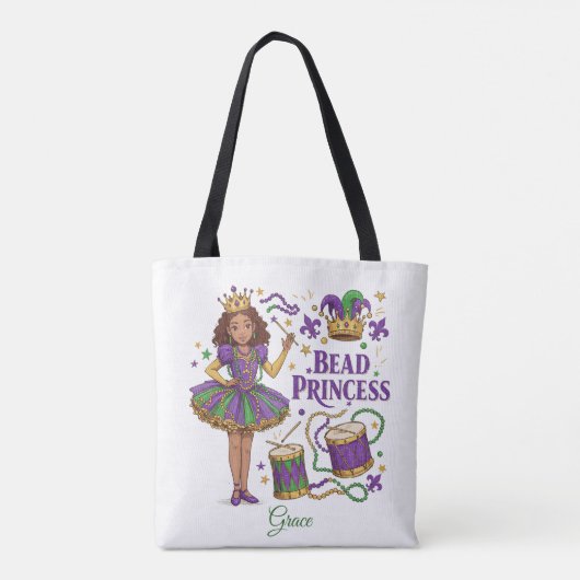 Gepersonaliseerde tekst voor Bead Princess - Mardi Tote Bag (Achterkant)