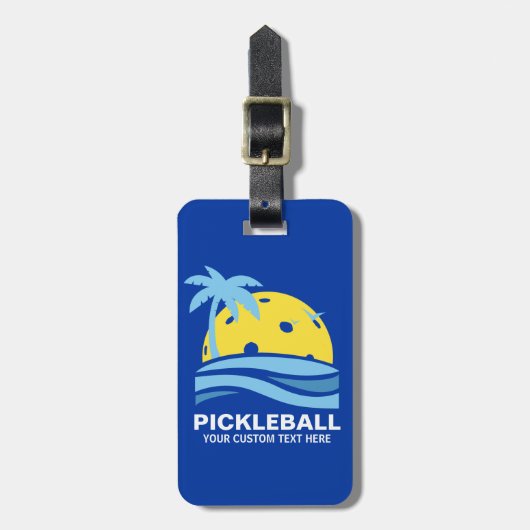 Gepersonaliseerde tekst voor pickleballuitrusting bagagelabel (Voorkant verticaal)