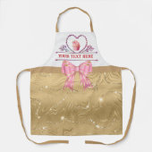 Gepersonaliseerde tekst, Waterverf hart en perskoe Schort (Voorkant)