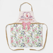 Gepersonaliseerde tekst, Waterverf hart en perskoe Schort (Voorkant)