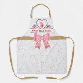 Gepersonaliseerde tekst, Waterverf hart en perskoe Schort (Voorkant)