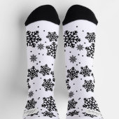 Gepersonaliseerde tekst Witte en zwarte sneeuwvlok Sokken (Top)