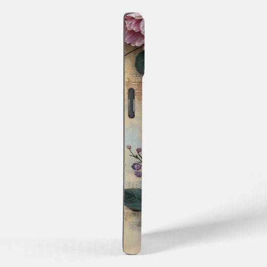 Gepersonaliseerde telefoonhoes Dark Paarse pioenen Case-Mate iPhone Case (Achterkant / Rechts)