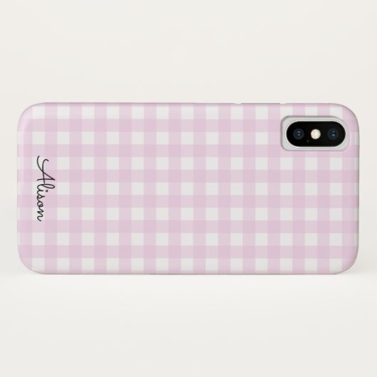 Gepersonaliseerde telefoonhoes met pastelroze ging Case-Mate iPhone case (Achterkant (horizontaal))