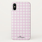Gepersonaliseerde telefoonhoes met pastelroze ging Case-Mate iPhone case (Achterkant)