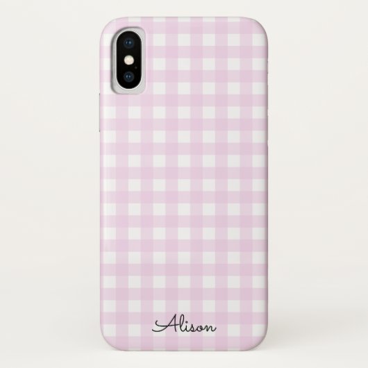 Gepersonaliseerde telefoonhoes met pastelroze ging Case-Mate iPhone case (Achterkant)