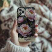 Gepersonaliseerde telefoonhoes  roze pioenen Case-Mate iPhone case