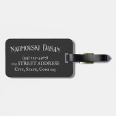 Gepersonaliseerde Tempeliers Middeleeuwse Kruisvle Bagagelabel (Achterkant horizontaal)