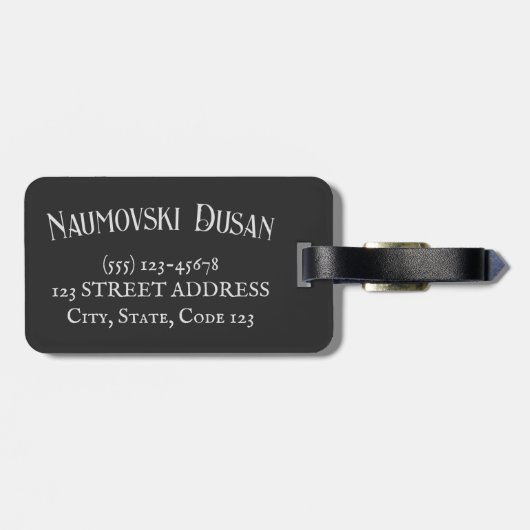 Gepersonaliseerde Tempeliers Middeleeuwse Kruisvle Bagagelabel (Achterkant horizontaal)