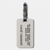 Gepersonaliseerde Tempeliers Middeleeuwse Kruiszeg Bagagelabel (Achterkant verticaal)