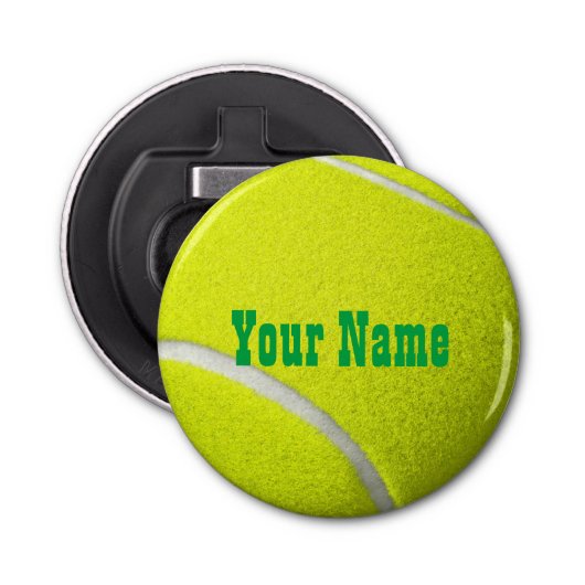 Gepersonaliseerde Tennis Ball Bottle Opener (Voorkant)