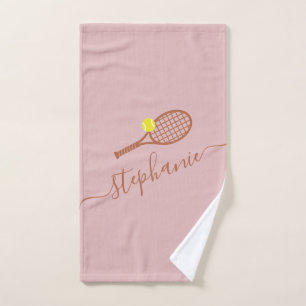 Gepersonaliseerde Tennis Ball Script Name Dusty Pi Handdoek