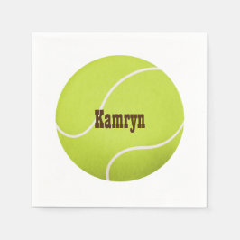 Gepersonaliseerde Tennis Ball Verjaardag Team Servet