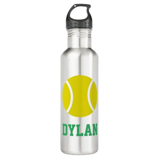 Gepersonaliseerde Tennis Ball Water Fles (Voorkant)