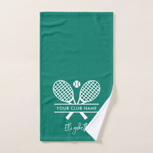 Gepersonaliseerde Tennis Club Naam Team Coach Handdoek (Handdoek)