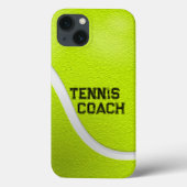Gepersonaliseerde Tennis Coach Gele Bal Case-Mate iPhone Case (Achterkant)