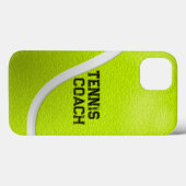 Gepersonaliseerde Tennis Coach Gele Bal Case-Mate iPhone Case (Achterkant (horizontaal))