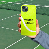 Gepersonaliseerde Tennis Coach Gele Bal Case-Mate iPhone Case