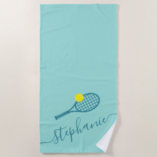 Gepersonaliseerde Tennis Coach Player Monogramed Strandlaken