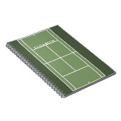 Gepersonaliseerde Tennis Gift Notitieboek (Rechterzijde)