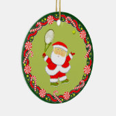 Gepersonaliseerde Tennis Holiday Gift Keramisch Ornament (Rechts)