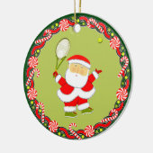 Gepersonaliseerde Tennis Holiday Gift Keramisch Ornament (Links)