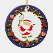 Gepersonaliseerde Tennis Keepsake Gift Keramisch Ornament (Voorkant)