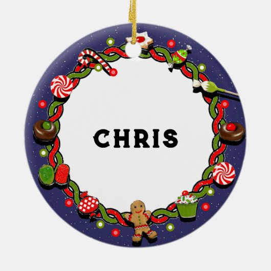 Gepersonaliseerde Tennis Keepsake Gift Keramisch Ornament (Achterkant)