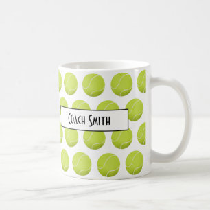 Gepersonaliseerde Tennis Pattern Coach Cadeft Koffiemok