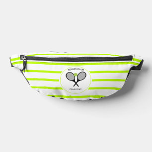 Gepersonaliseerde Tennis Racket Limoen kleur Gestr Heuptasje