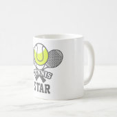 Gepersonaliseerde Tennis Star Coffee Mok (Voorkant rechts)