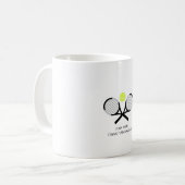Gepersonaliseerde Tennis Team Gift Koffiemok (Voorkant links)
