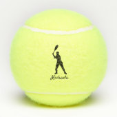 Gepersonaliseerde Tennis Thema Aangepaste Speler N Tennisballen (Achterkant)
