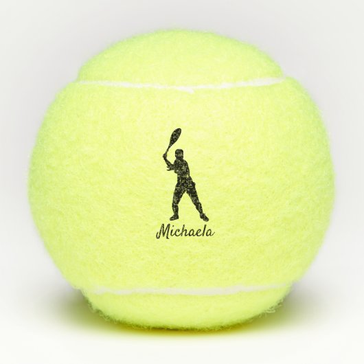 Gepersonaliseerde Tennis Thema Aangepaste Speler N Tennisballen (Voorkant)