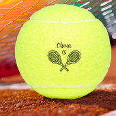 Gepersonaliseerde Tennis Thema Naam Tennisballen