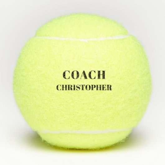 Gepersonaliseerde tennisbal voor coach tennisballen (Voorkant)