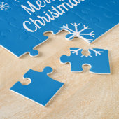 Gepersonaliseerde tennisbalsnowman-kerstpuzzel legpuzzel (Zijkant)