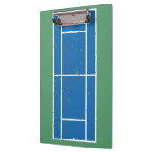 Gepersonaliseerde tenniscoach blauw & groen klembord (Links)