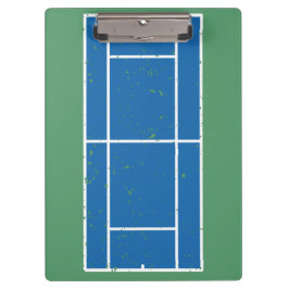 Gepersonaliseerde tenniscoach blauw & groen klembord