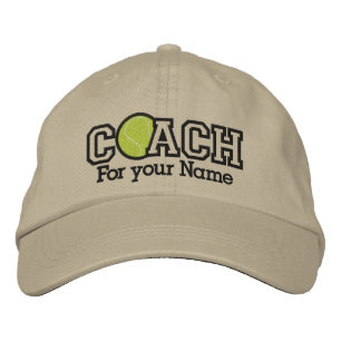 Gepersonaliseerde tenniscoach met jouw naam pet