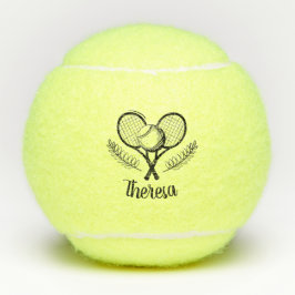 Gepersonaliseerde tennisracket en bal tennisballen