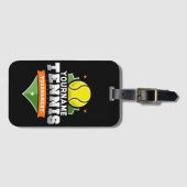 Gepersonaliseerde Tennisser NAAM Varsity Toernooi Bagagelabel (Voorkant (horizontaal))