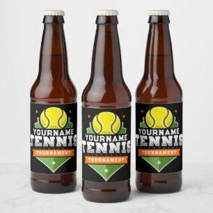 Gepersonaliseerde Tennisser NAAM Varsity Toernooi Bier Etiket