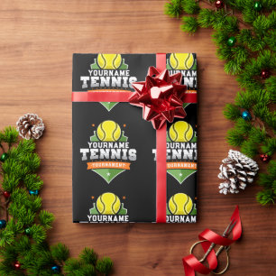 Gepersonaliseerde Tennisser NAAM Varsity Toernooi Cadeaupapier